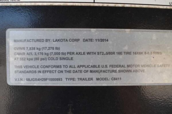 2015 Lakota 8411GLQ 4 Horse Trailer with 11′ Short Wall - Image 29