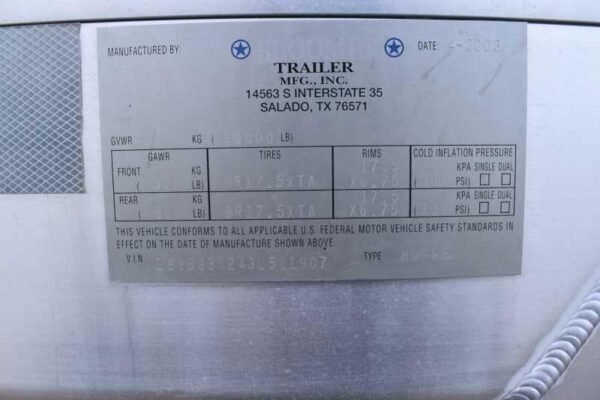 2003 Bloomer 8414LQ 4 Horse Trailer with 14′ Short Wall - Image 36