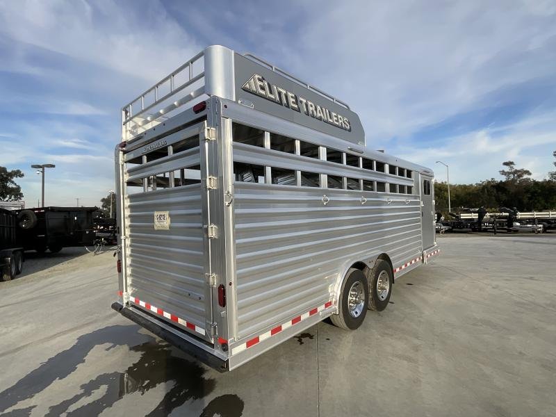 NEW 2024 Elite Trailers 5 Horse Stock Combo BP Horse Trailer - Image 4